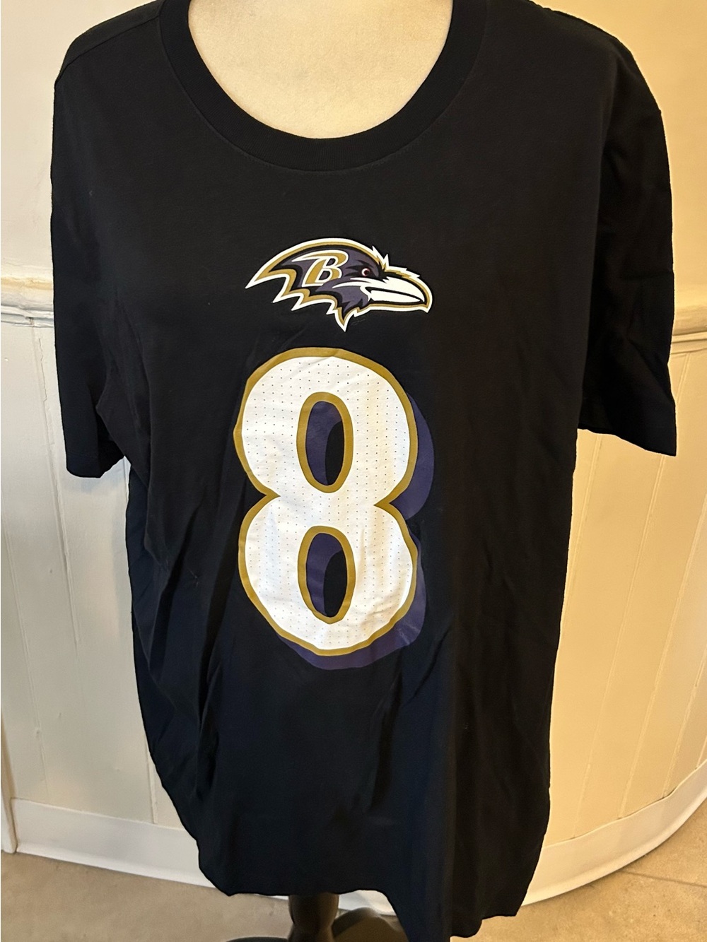 Nike Baltimore Ravens Lamar Jackson #8 Graphic Tee/Black/Men’s XL/NWT